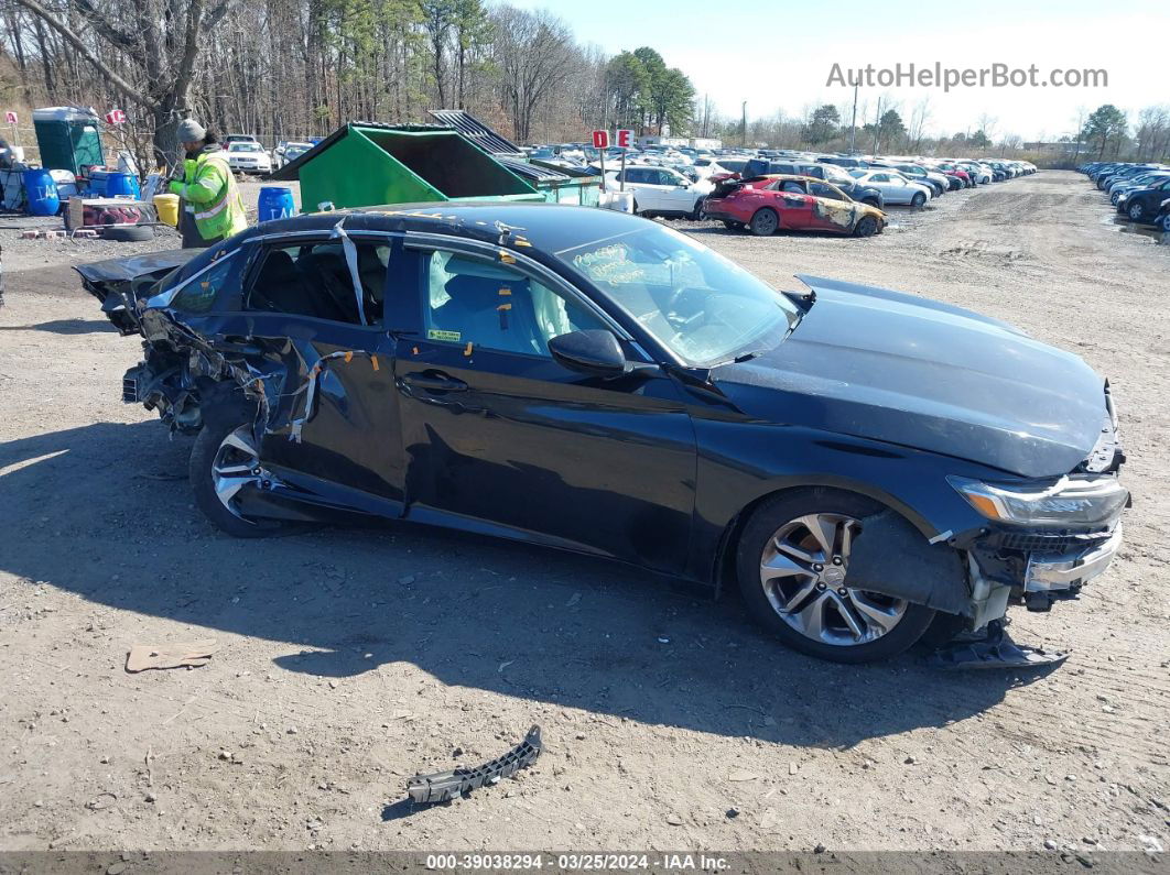 2018 Honda Accord Lx Black vin: 1HGCV1F14JA220954