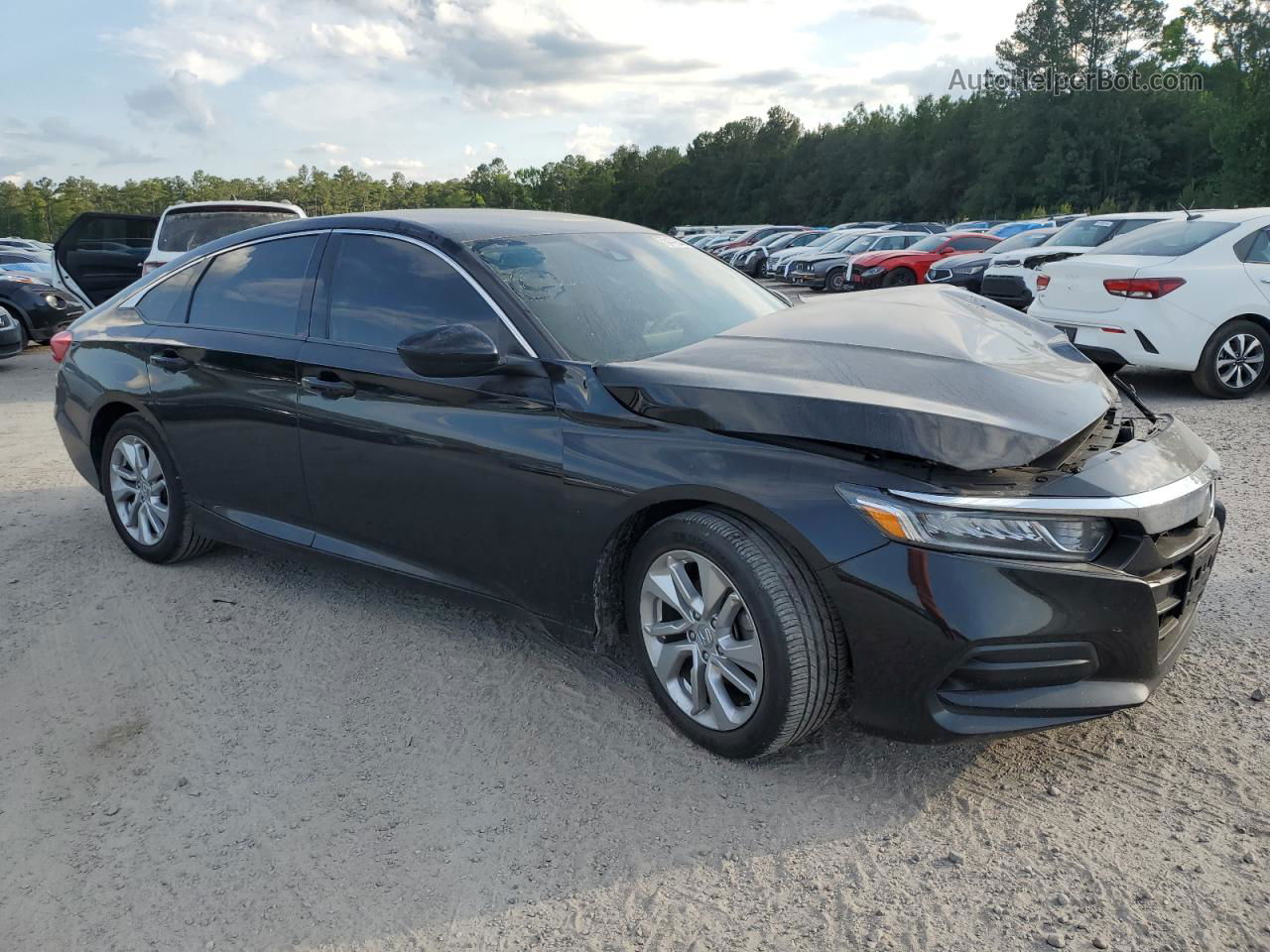 2018 Honda Accord Lx Черный vin: 1HGCV1F14JA247751