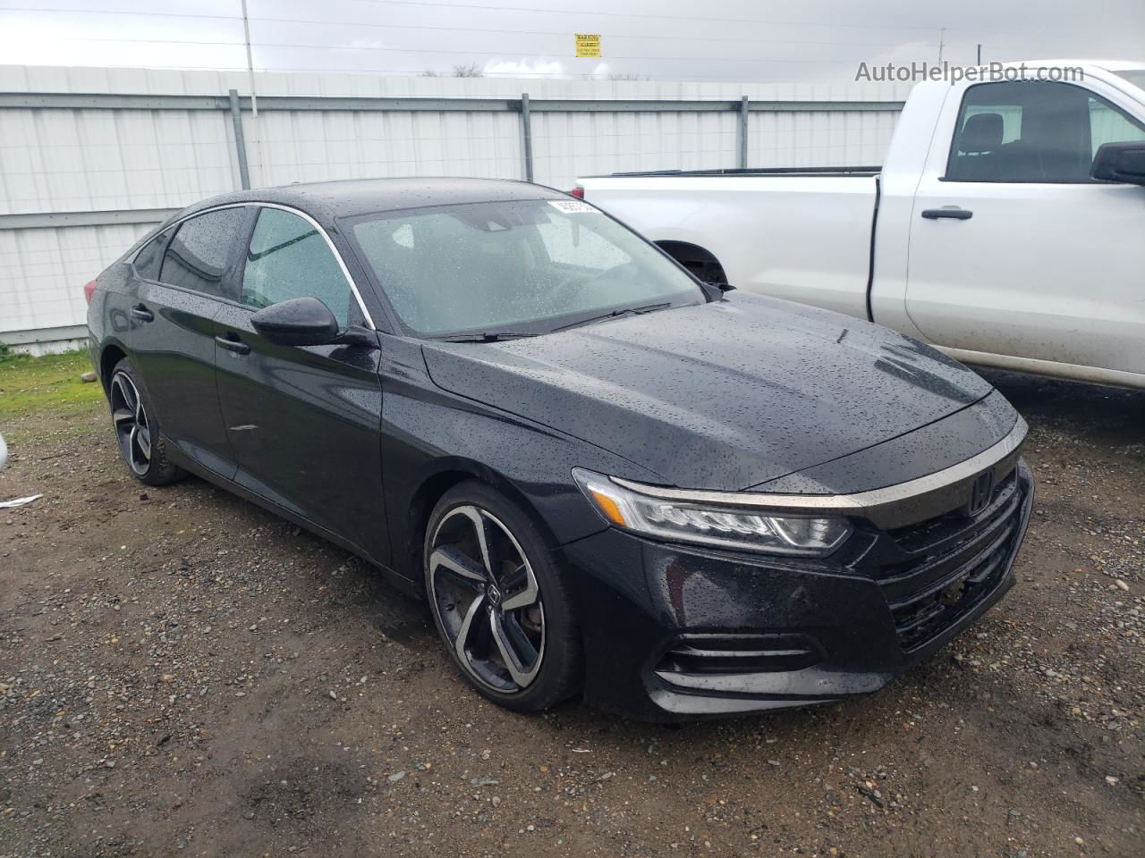 2018 Honda Accord Lx Black vin: 1HGCV1F14JA258992