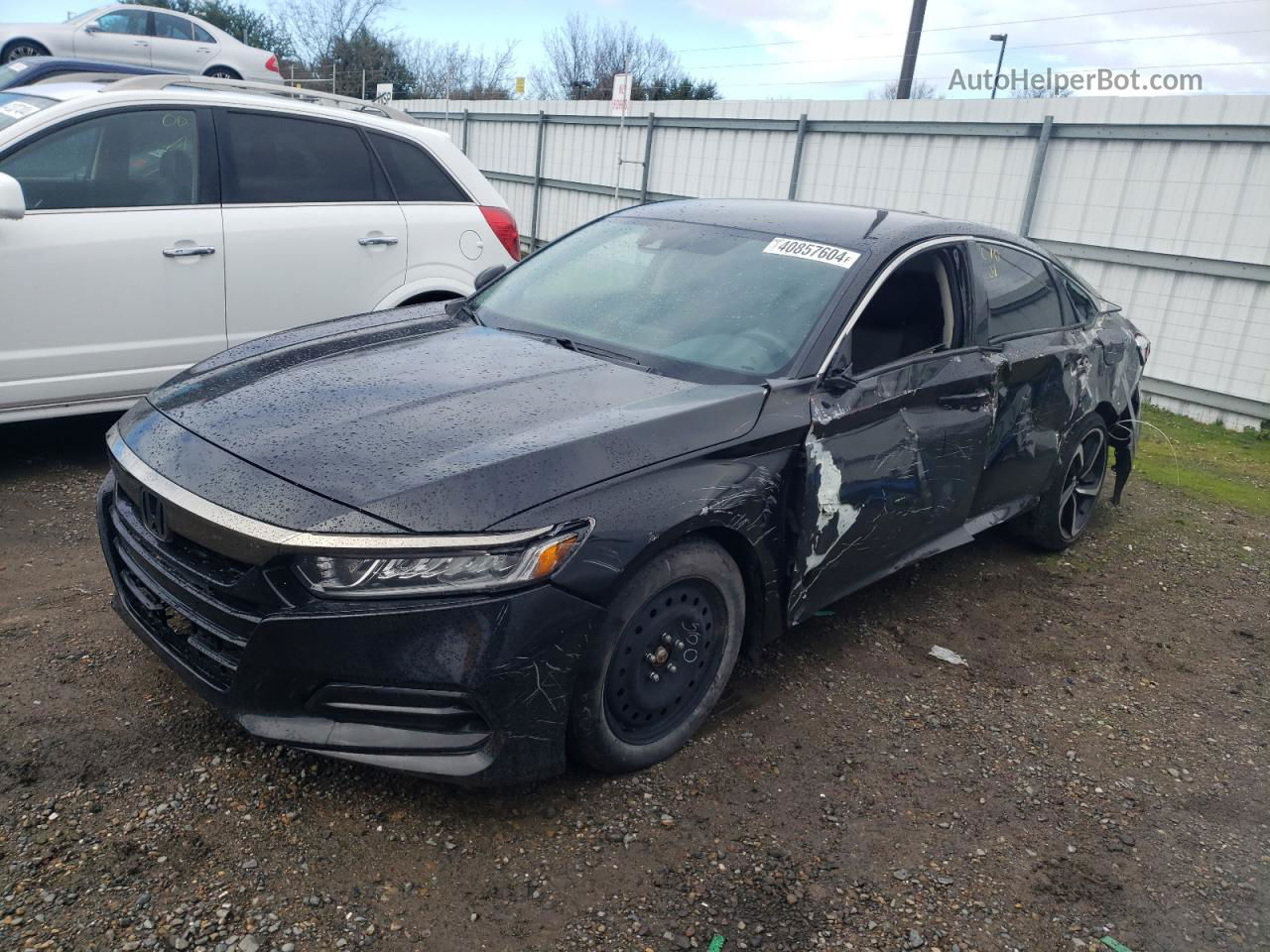 2018 Honda Accord Lx Black vin: 1HGCV1F14JA258992