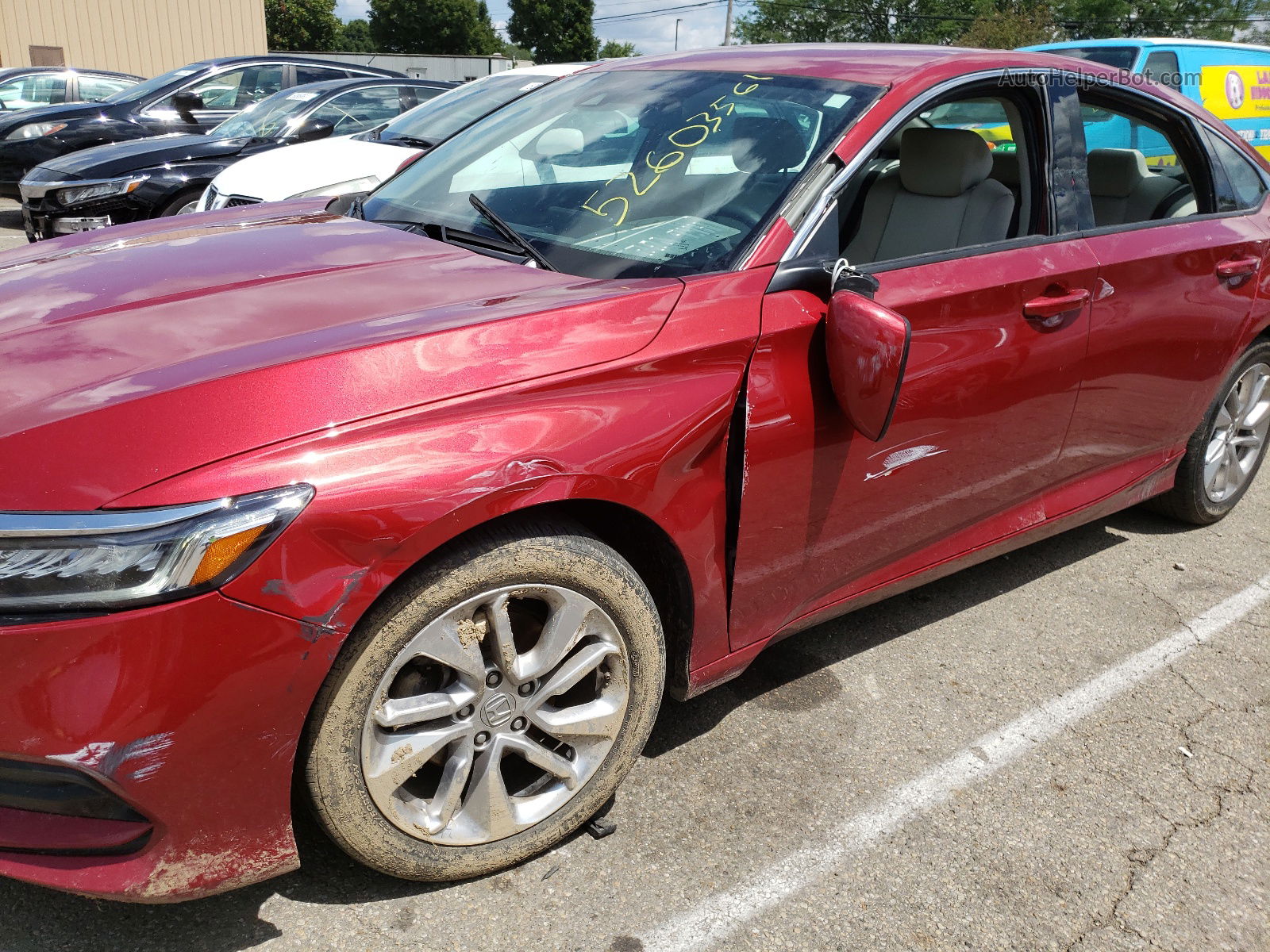 2019 Honda Accord Lx Maroon vin: 1HGCV1F14KA015023