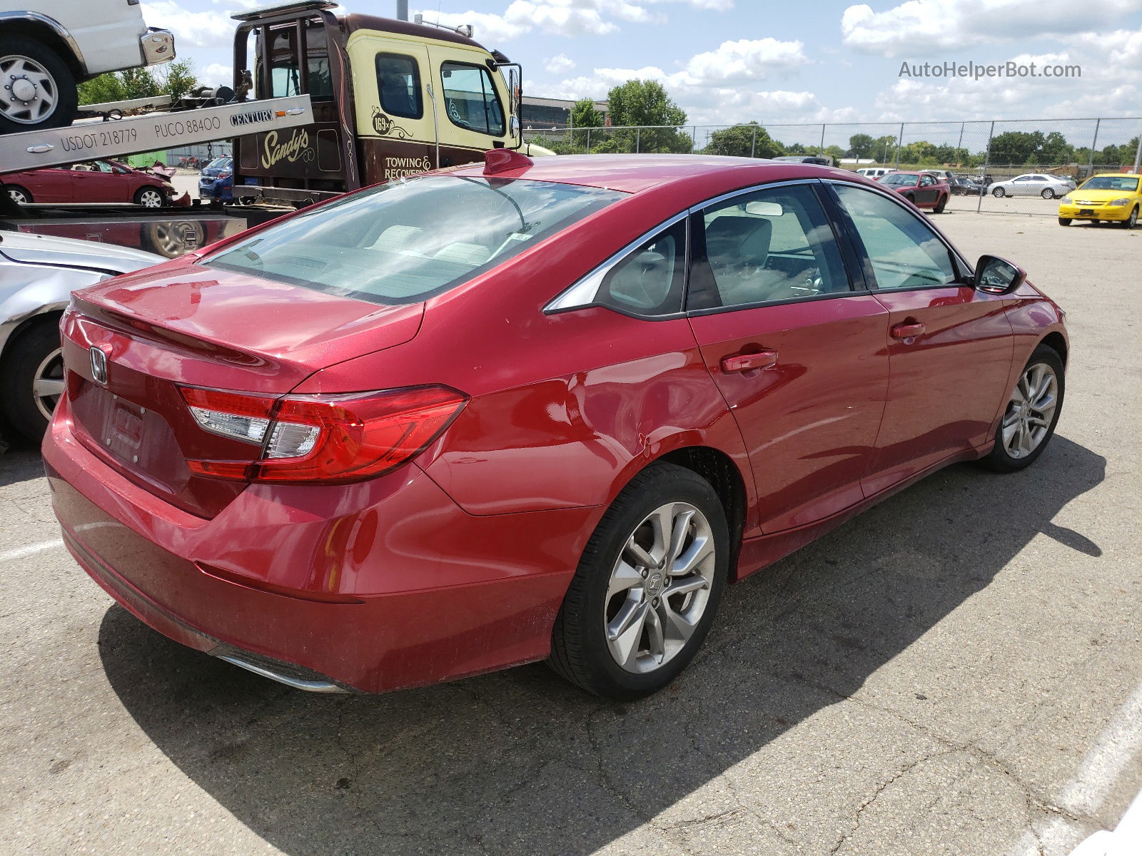 2019 Honda Accord Lx Темно-бордовый vin: 1HGCV1F14KA015023