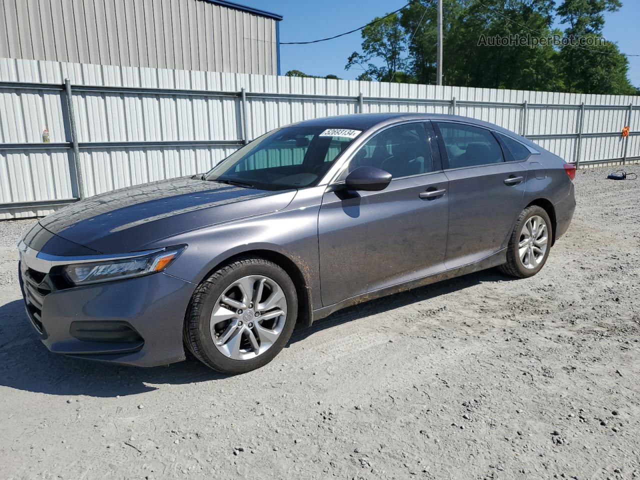 2019 Honda Accord Lx Gray vin: 1HGCV1F14KA015457