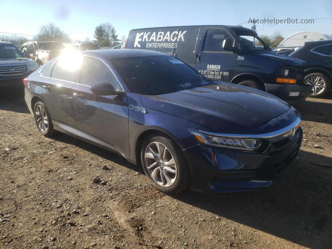 2019 Honda Accord Lx Blue vin: 1HGCV1F14KA039144