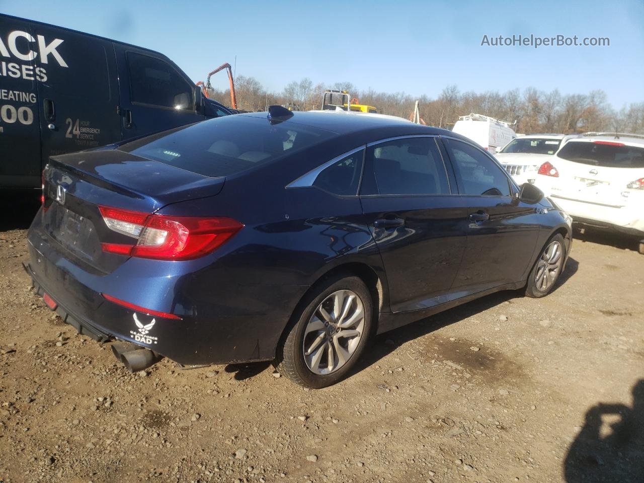 2019 Honda Accord Lx Blue vin: 1HGCV1F14KA039144