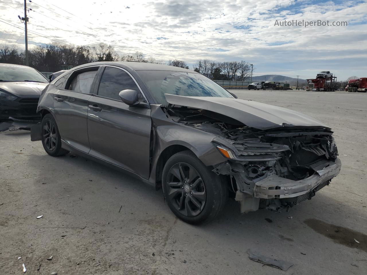 2019 Honda Accord Lx Gray vin: 1HGCV1F14KA048586