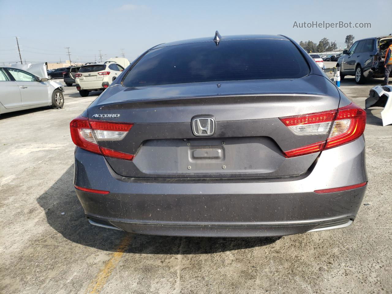 2019 Honda Accord Lx Gray vin: 1HGCV1F14KA117390