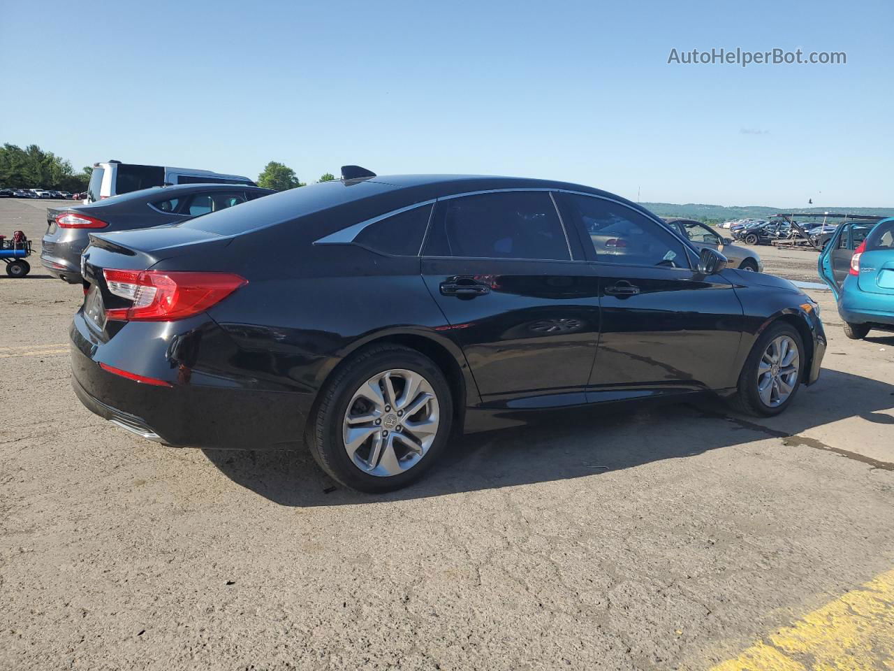 2019 Honda Accord Lx Black vin: 1HGCV1F14KA170493