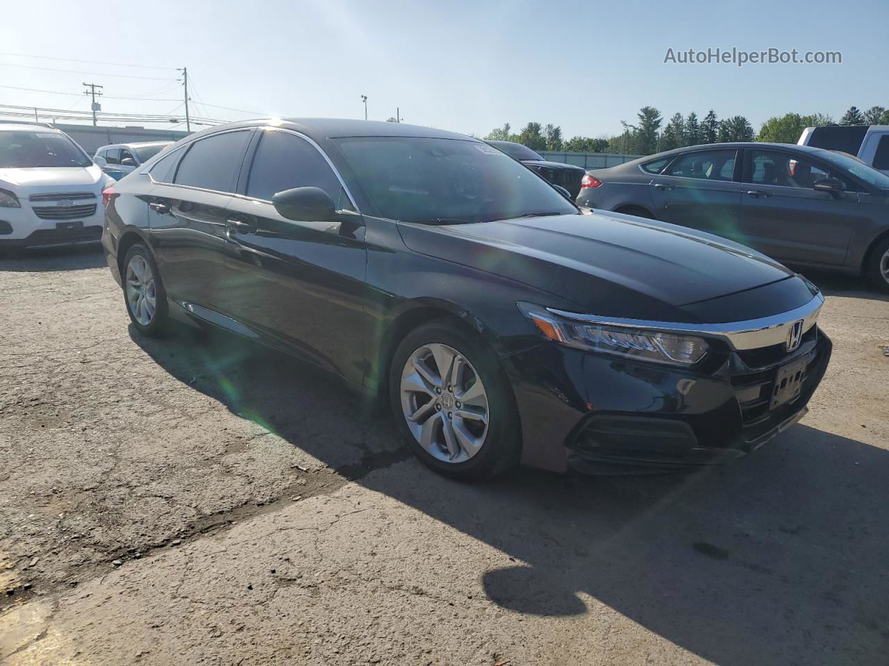 2019 Honda Accord Lx Black vin: 1HGCV1F14KA170493