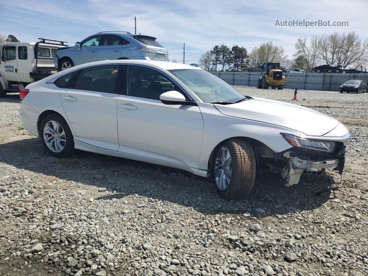 2019 Honda Accord Lx White vin: 1HGCV1F14KA176763