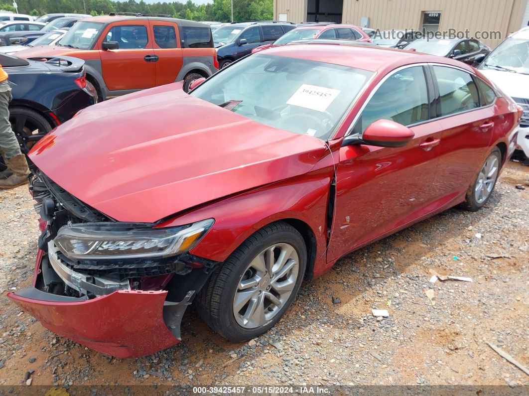 2018 Honda Accord Lx Burgundy vin: 1HGCV1F15JA077092