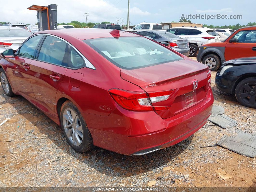 2018 Honda Accord Lx Burgundy vin: 1HGCV1F15JA077092