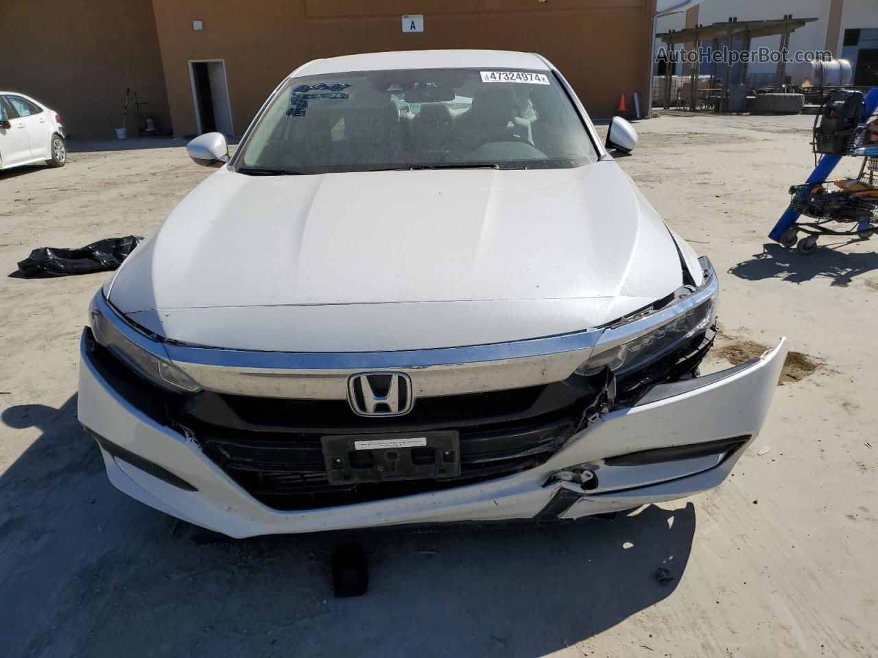 2018 Honda Accord Lx White vin: 1HGCV1F15JA114268