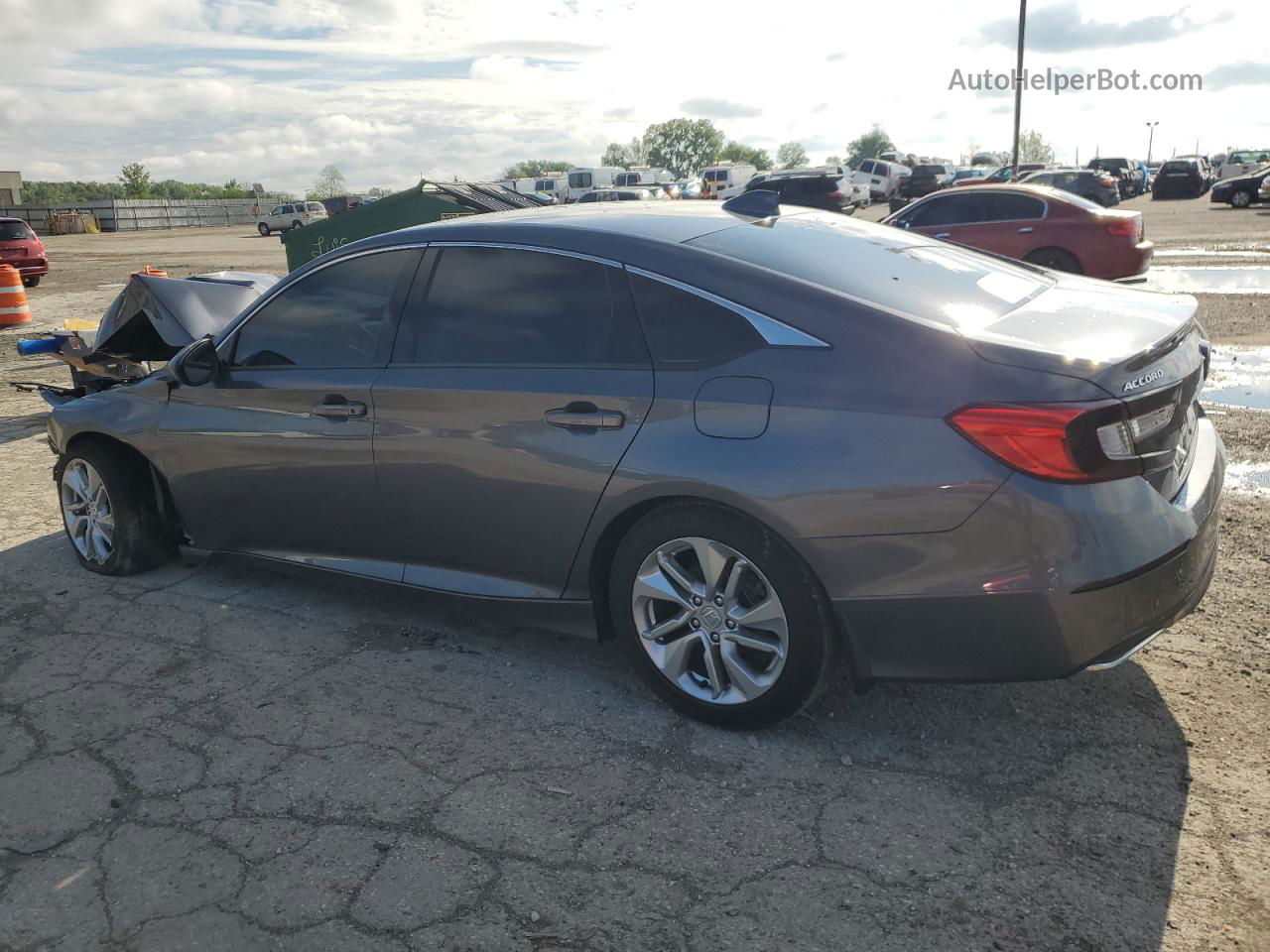 2018 Honda Accord Lx Gray vin: 1HGCV1F15JA151823