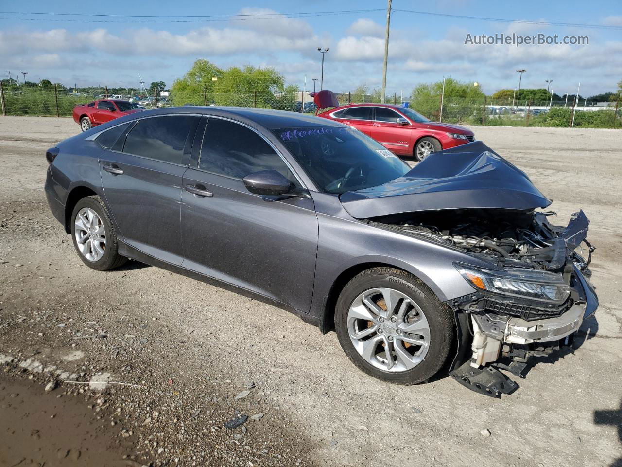 2018 Honda Accord Lx Gray vin: 1HGCV1F15JA151823