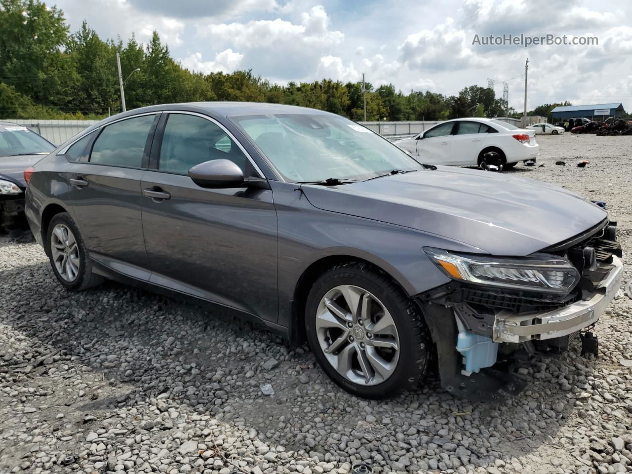 2018 Honda Accord Lx Gray vin: 1HGCV1F15JA151854