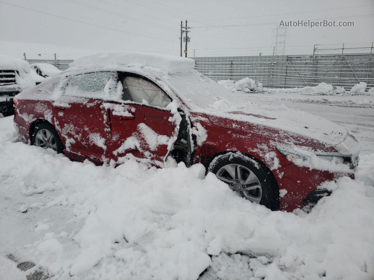 2018 Honda Accord Lx Red vin: 1HGCV1F15JA181906