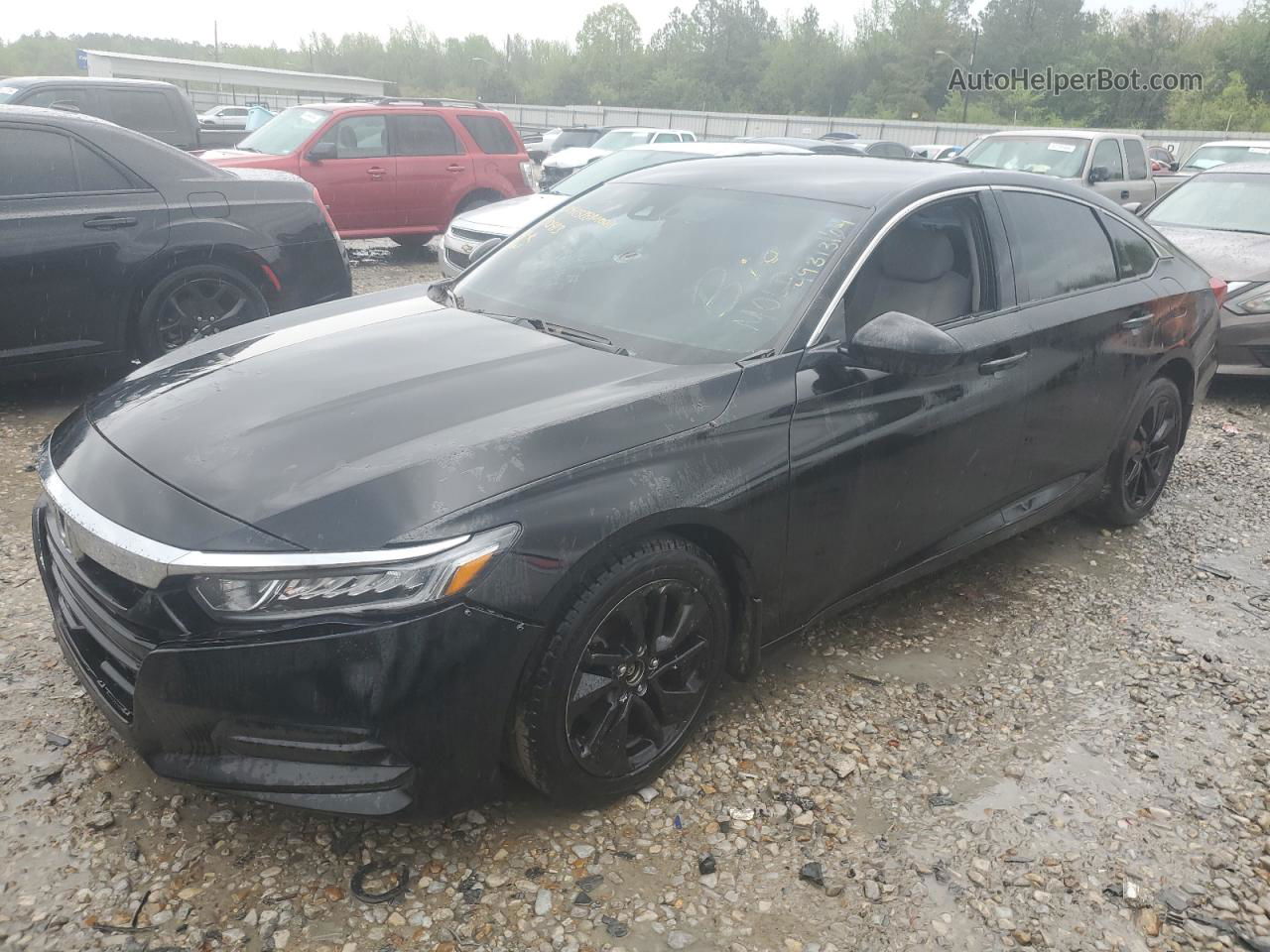 2018 Honda Accord Lx Black vin: 1HGCV1F15JA190413