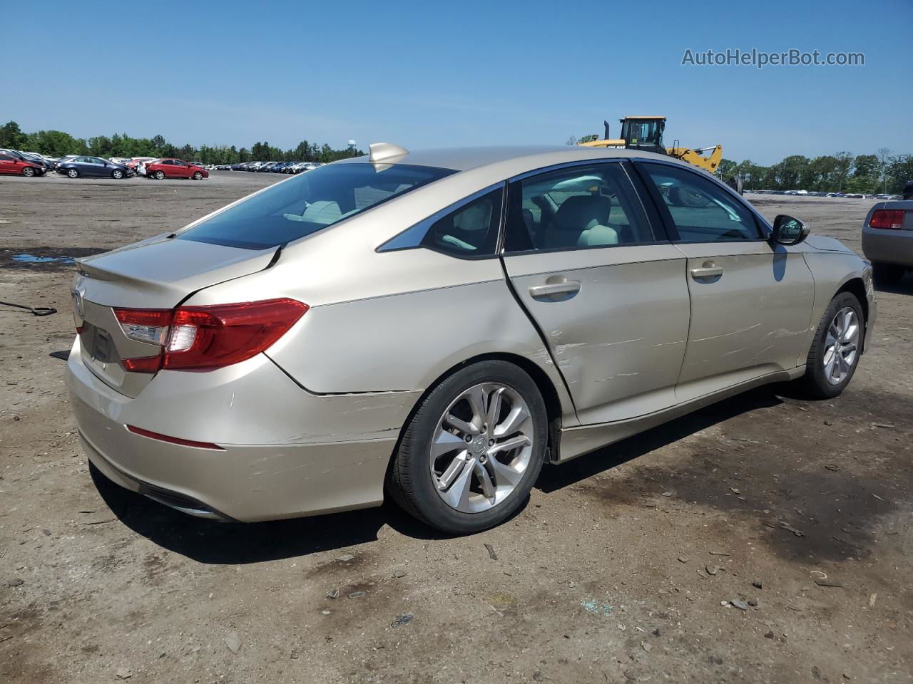 2018 Honda Accord Lx Beige vin: 1HGCV1F15JA194185