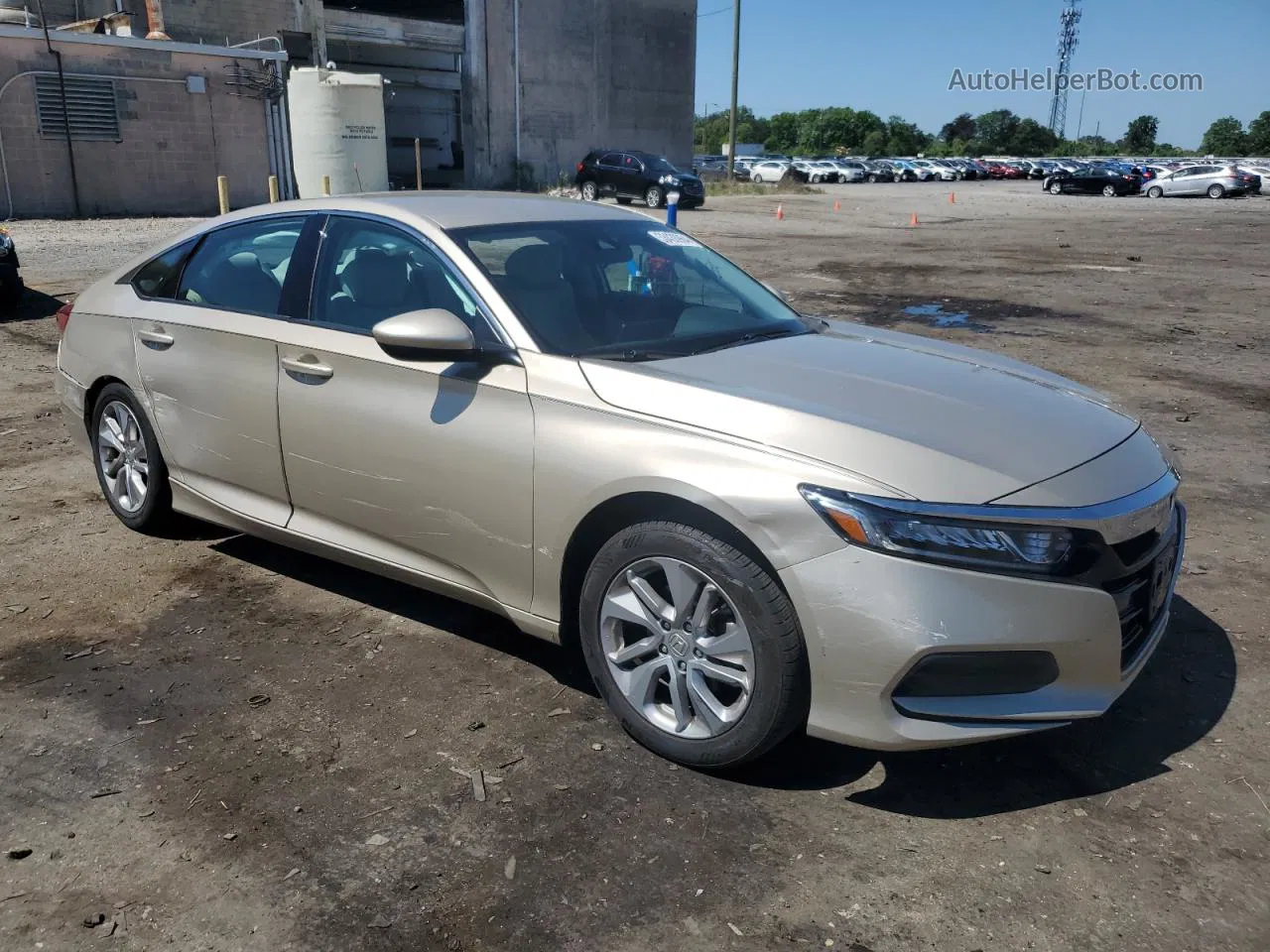 2018 Honda Accord Lx Beige vin: 1HGCV1F15JA194185