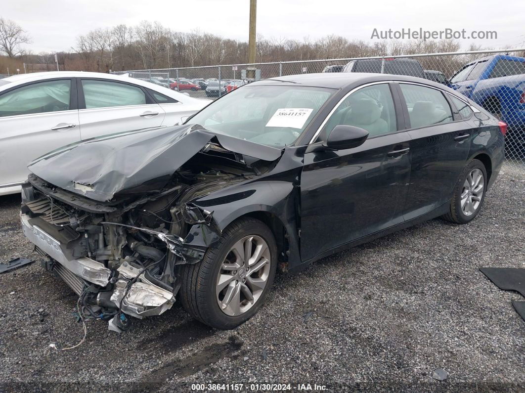 2018 Honda Accord Lx Black vin: 1HGCV1F15JA257883