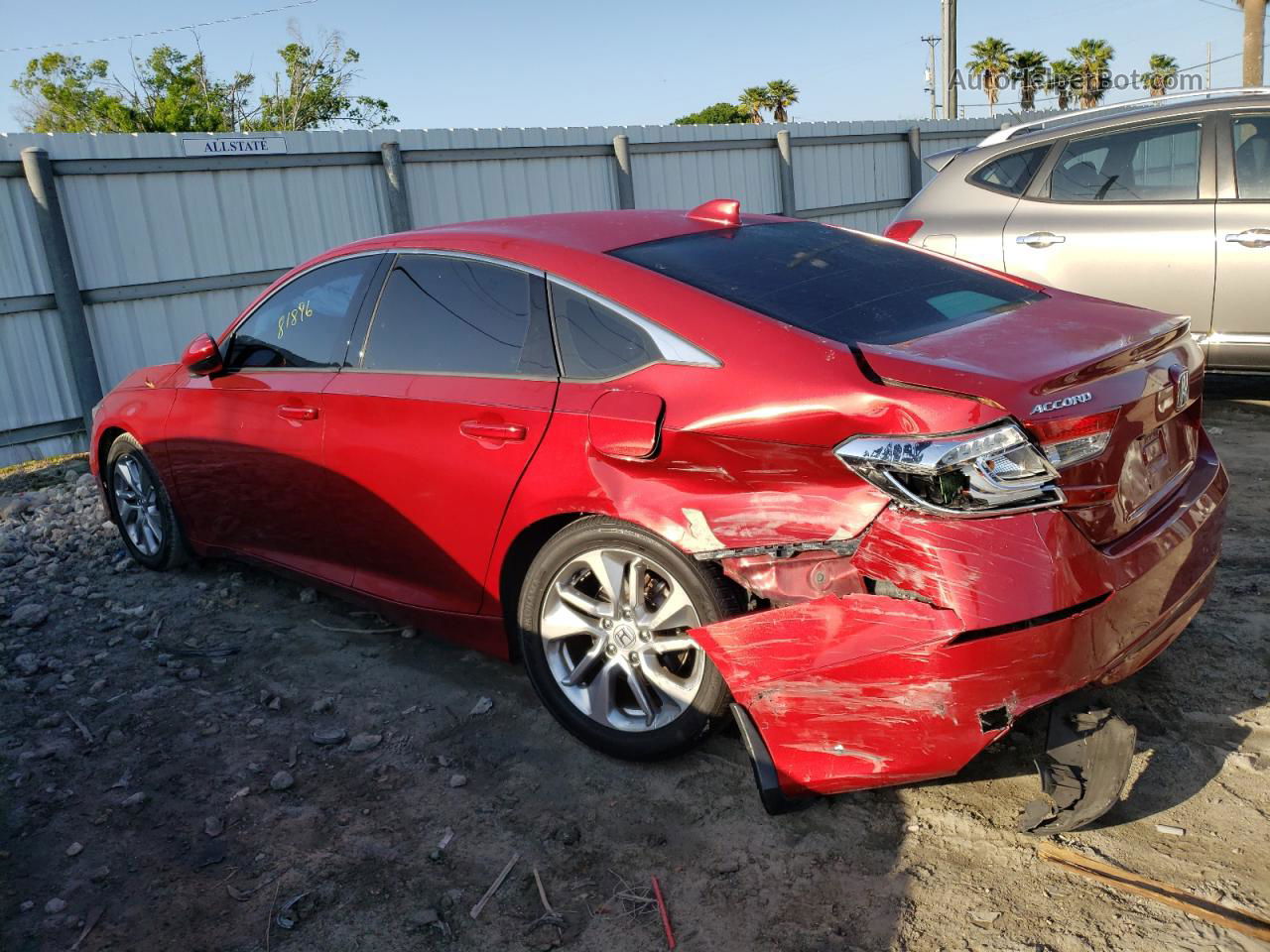 2018 Honda Accord Lx Red vin: 1HGCV1F15JA266440