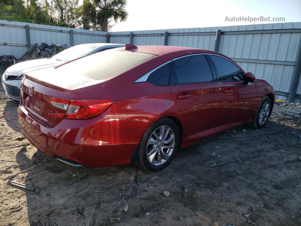 2018 Honda Accord Lx Red vin: 1HGCV1F15JA266440