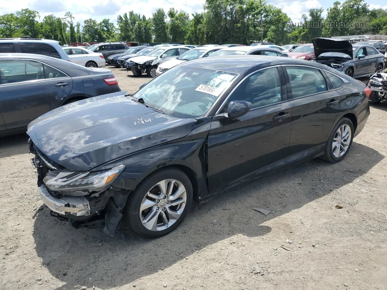 2019 Honda Accord Lx Black vin: 1HGCV1F15KA013264