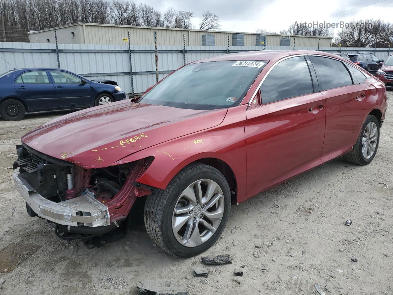 2019 Honda Accord Lx Red vin: 1HGCV1F15KA029061