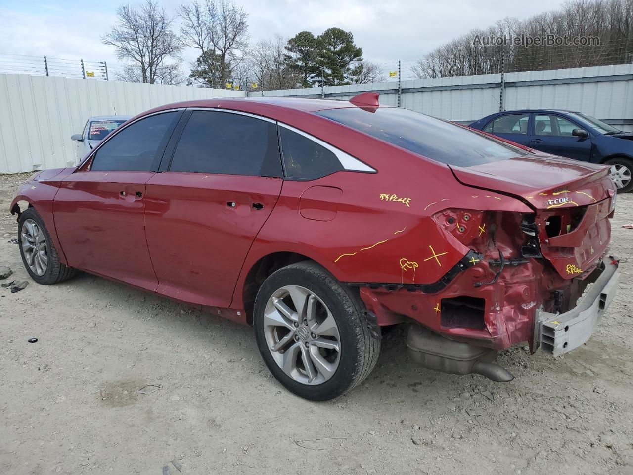 2019 Honda Accord Lx Red vin: 1HGCV1F15KA029061