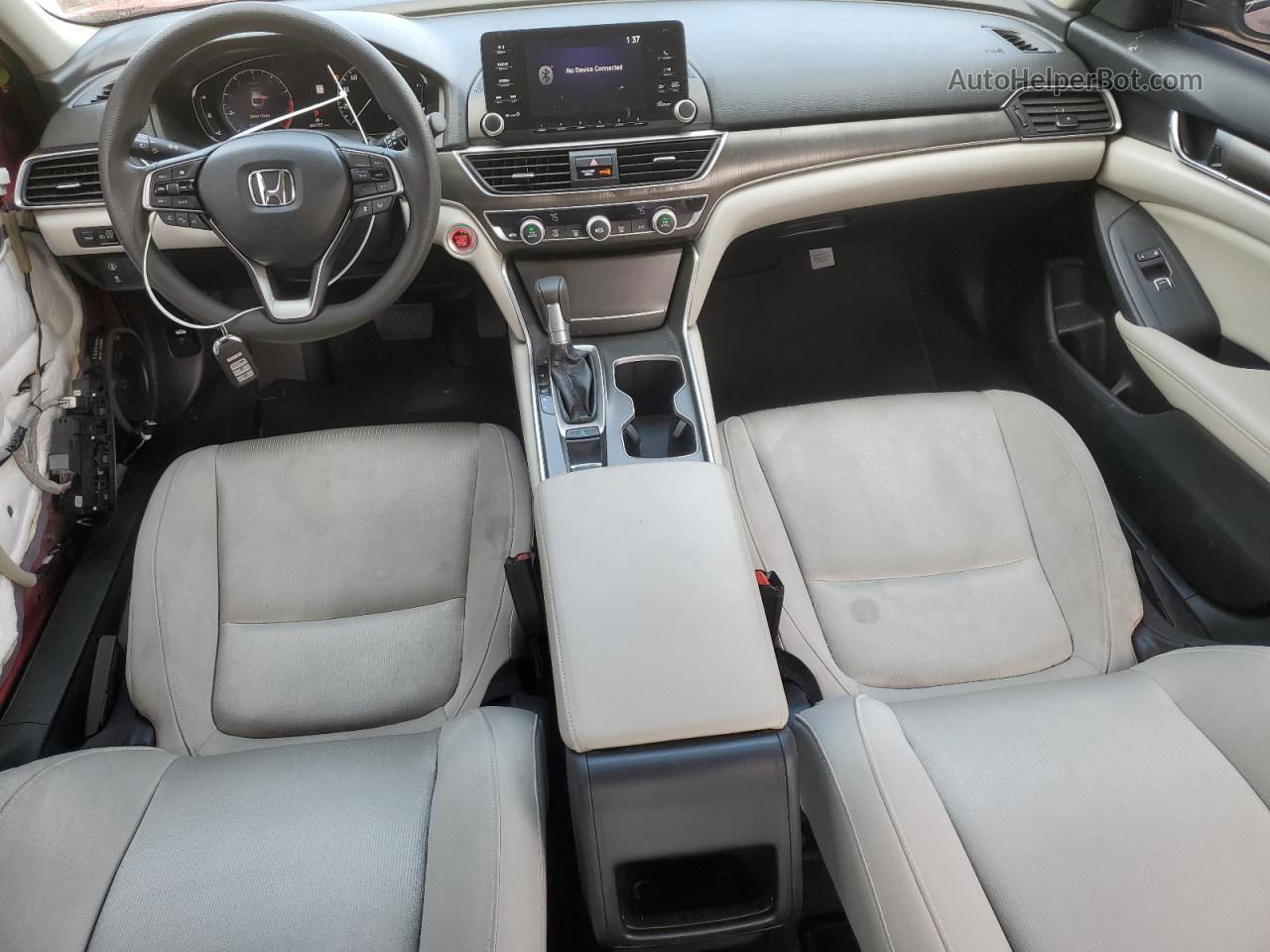 2019 Honda Accord Lx Red vin: 1HGCV1F15KA029061