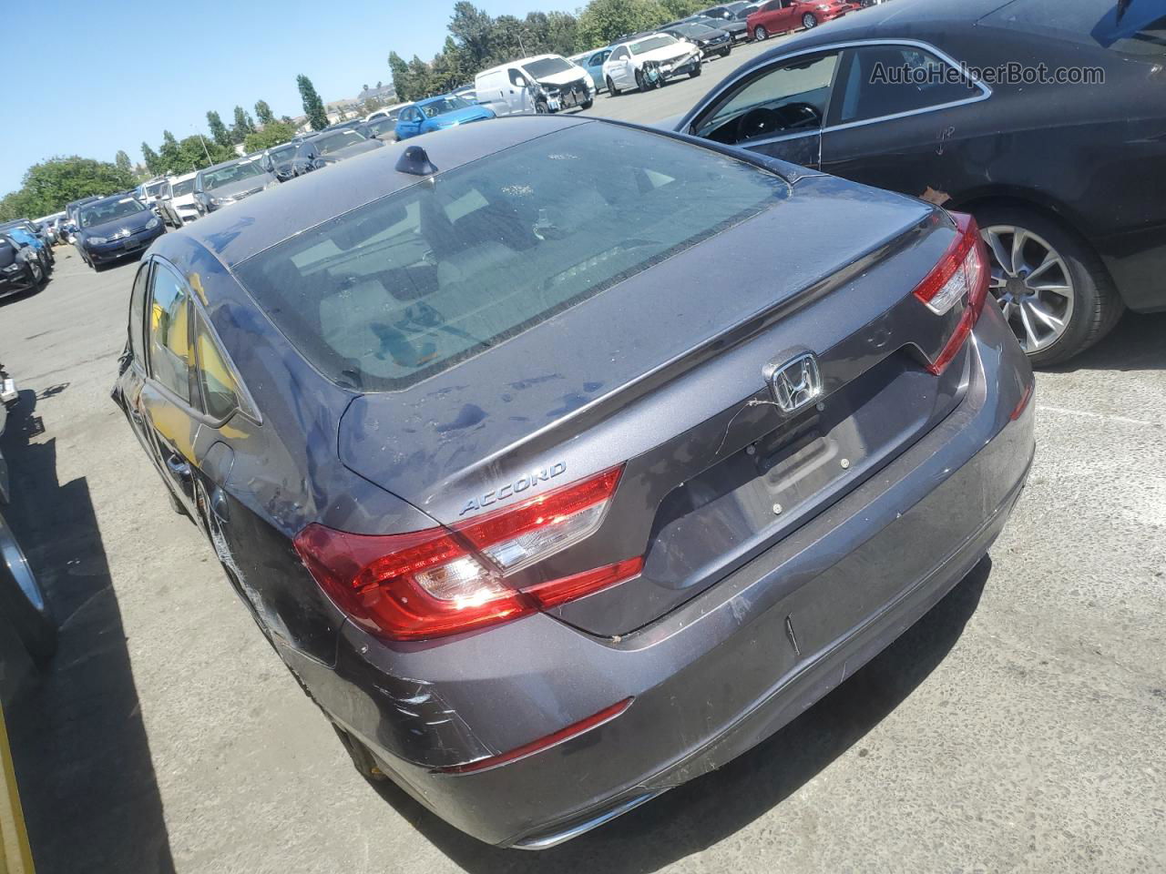 2019 Honda Accord Lx Gray vin: 1HGCV1F15KA086652