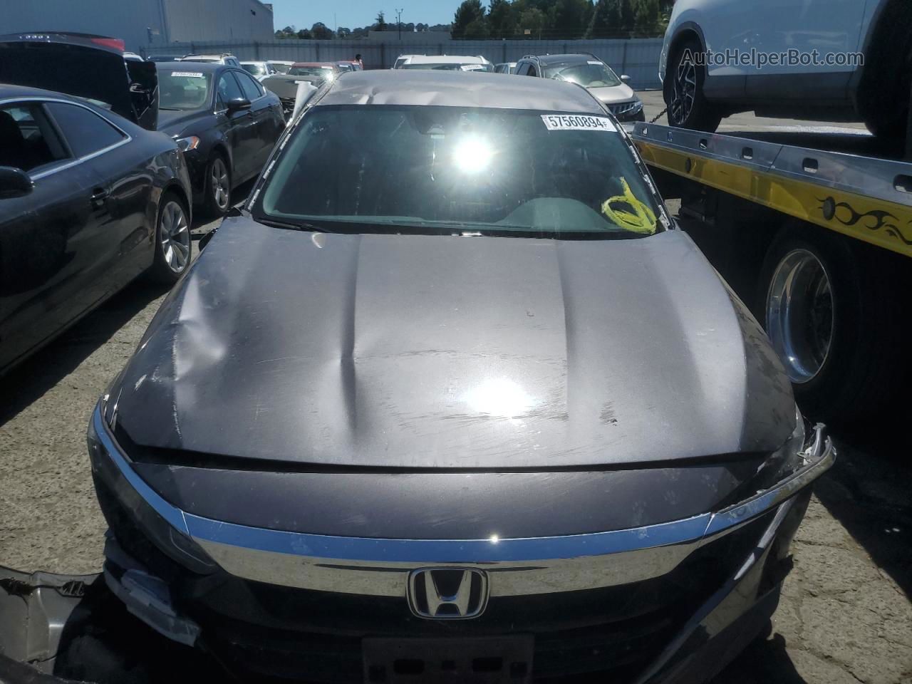 2019 Honda Accord Lx Серый vin: 1HGCV1F15KA086652