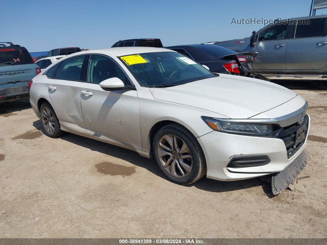 2019 Honda Accord Lx White vin: 1HGCV1F15KA118709