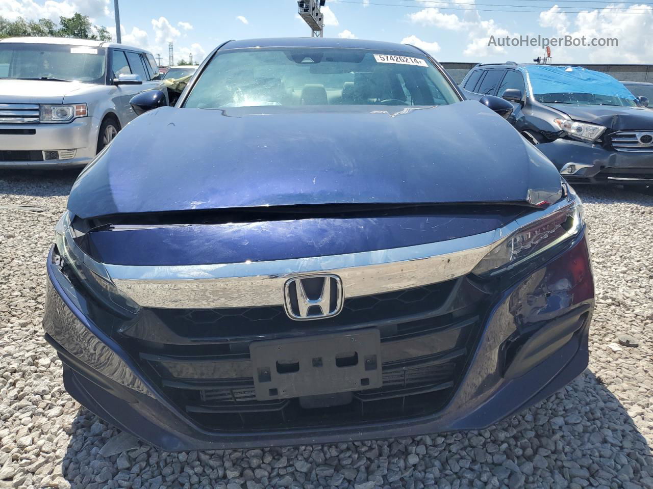 2019 Honda Accord Lx Blue vin: 1HGCV1F15KA141603