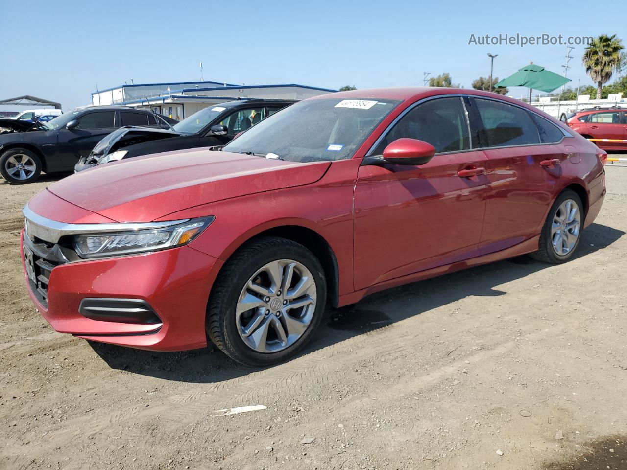 2019 Honda Accord Lx Красный vin: 1HGCV1F15KA155100