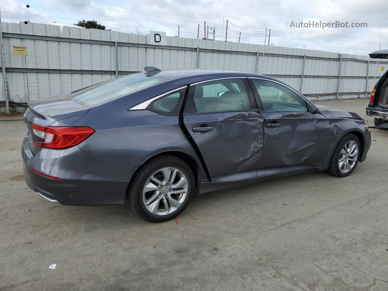 2018 Honda Accord Lx Gray vin: 1HGCV1F16JA108771