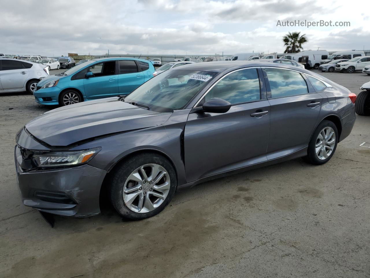 2018 Honda Accord Lx Gray vin: 1HGCV1F16JA108771