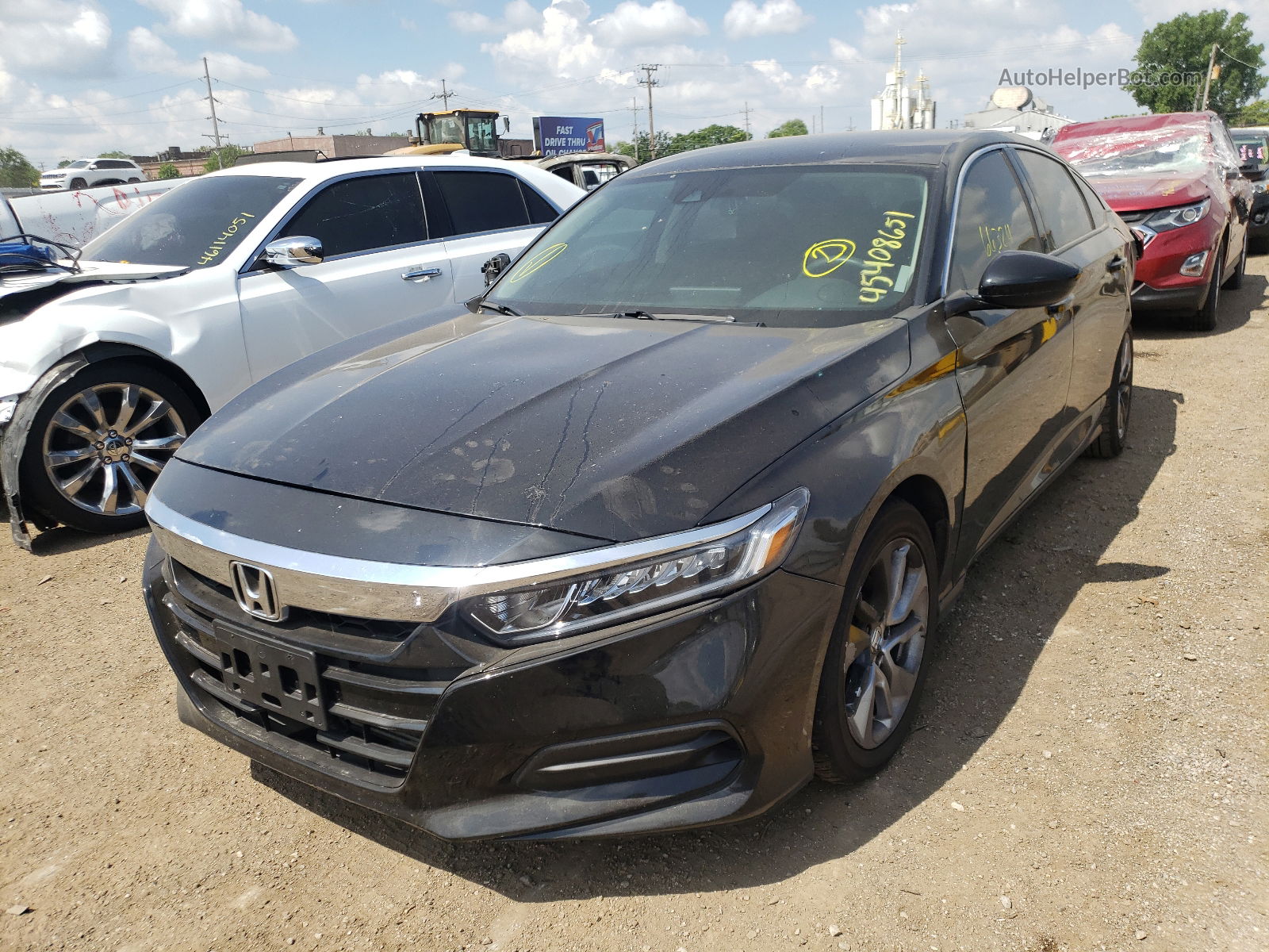 2018 Honda Accord Lx Black vin: 1HGCV1F16JA154696