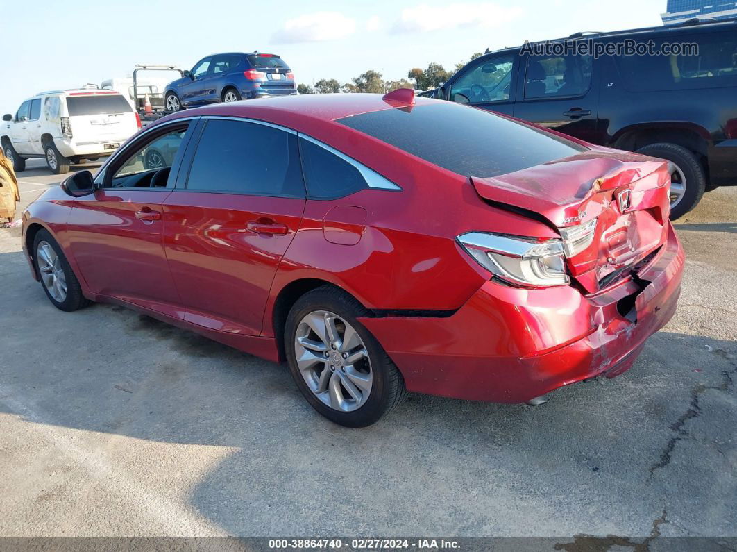 2018 Honda Accord Lx Red vin: 1HGCV1F16JA211463