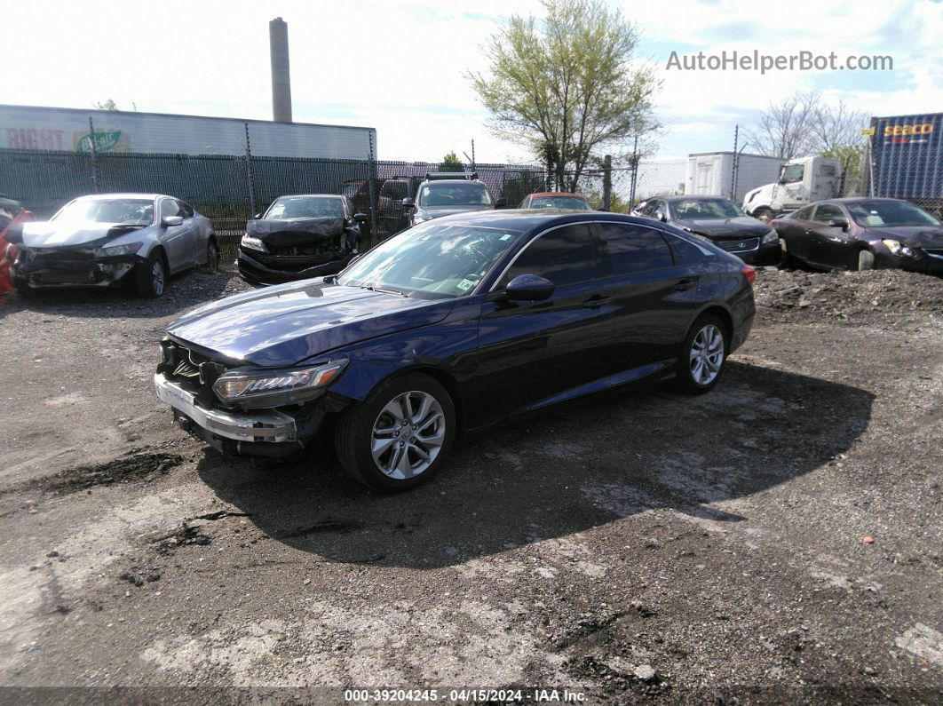 2018 Honda Accord Lx Blue vin: 1HGCV1F16JA247377