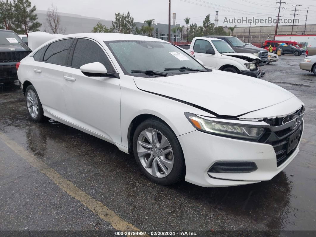 2018 Honda Accord Lx White vin: 1HGCV1F16JA255429