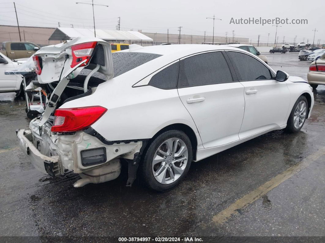 2018 Honda Accord Lx White vin: 1HGCV1F16JA255429