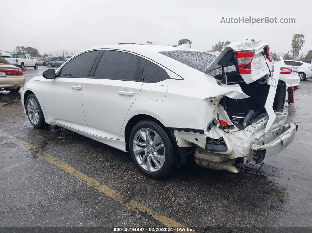 2018 Honda Accord Lx White vin: 1HGCV1F16JA255429