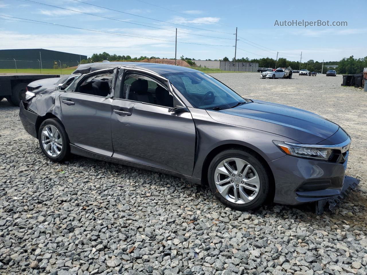 2019 Honda Accord Lx Gray vin: 1HGCV1F16KA022510