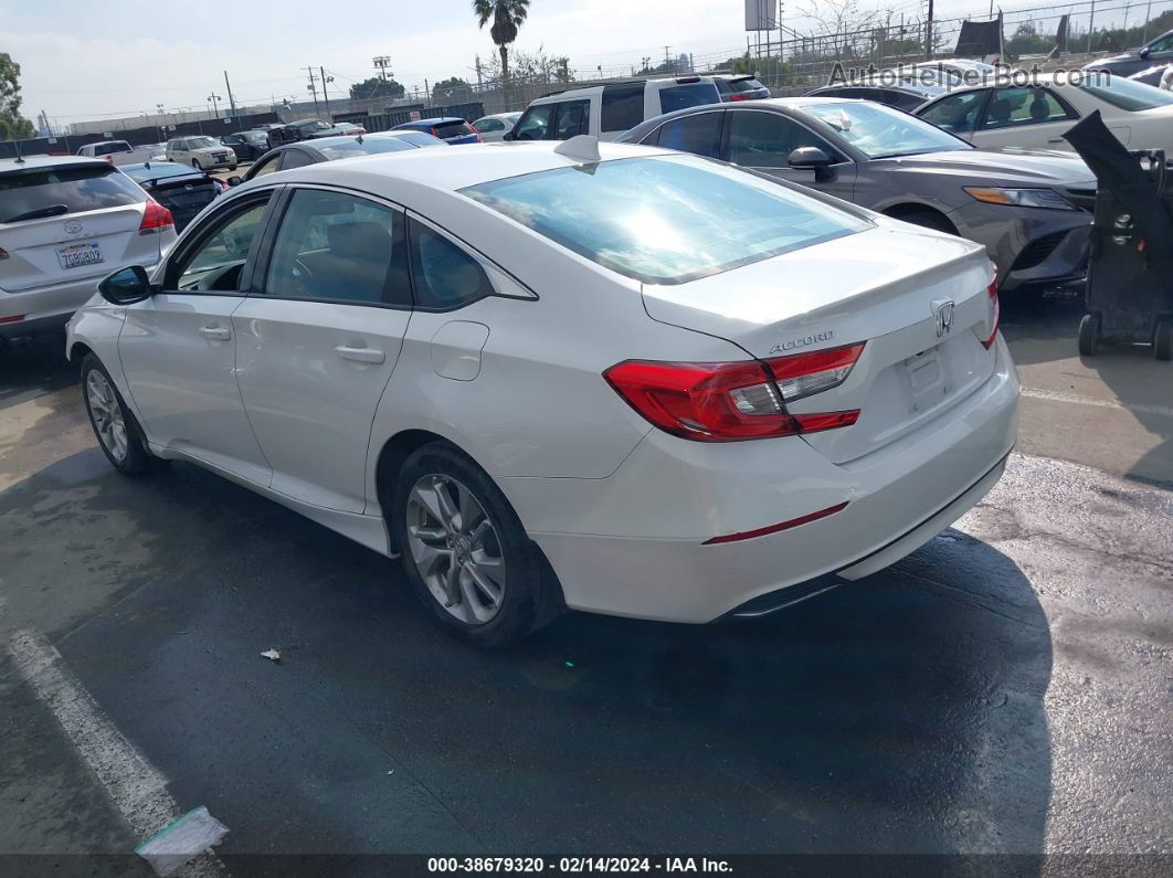 2019 Honda Accord Lx White vin: 1HGCV1F16KA030414