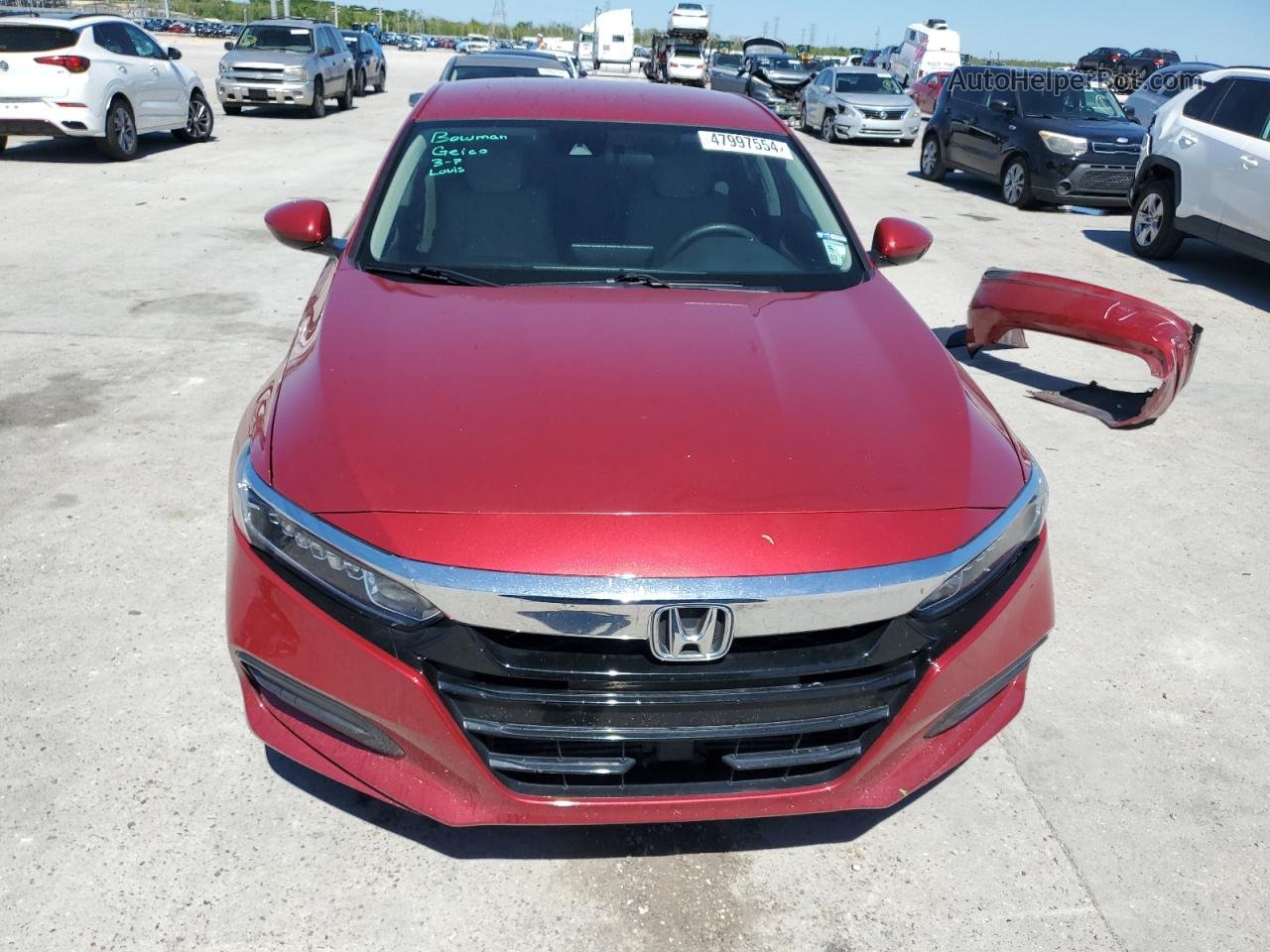 2019 Honda Accord Lx Red vin: 1HGCV1F16KA079130
