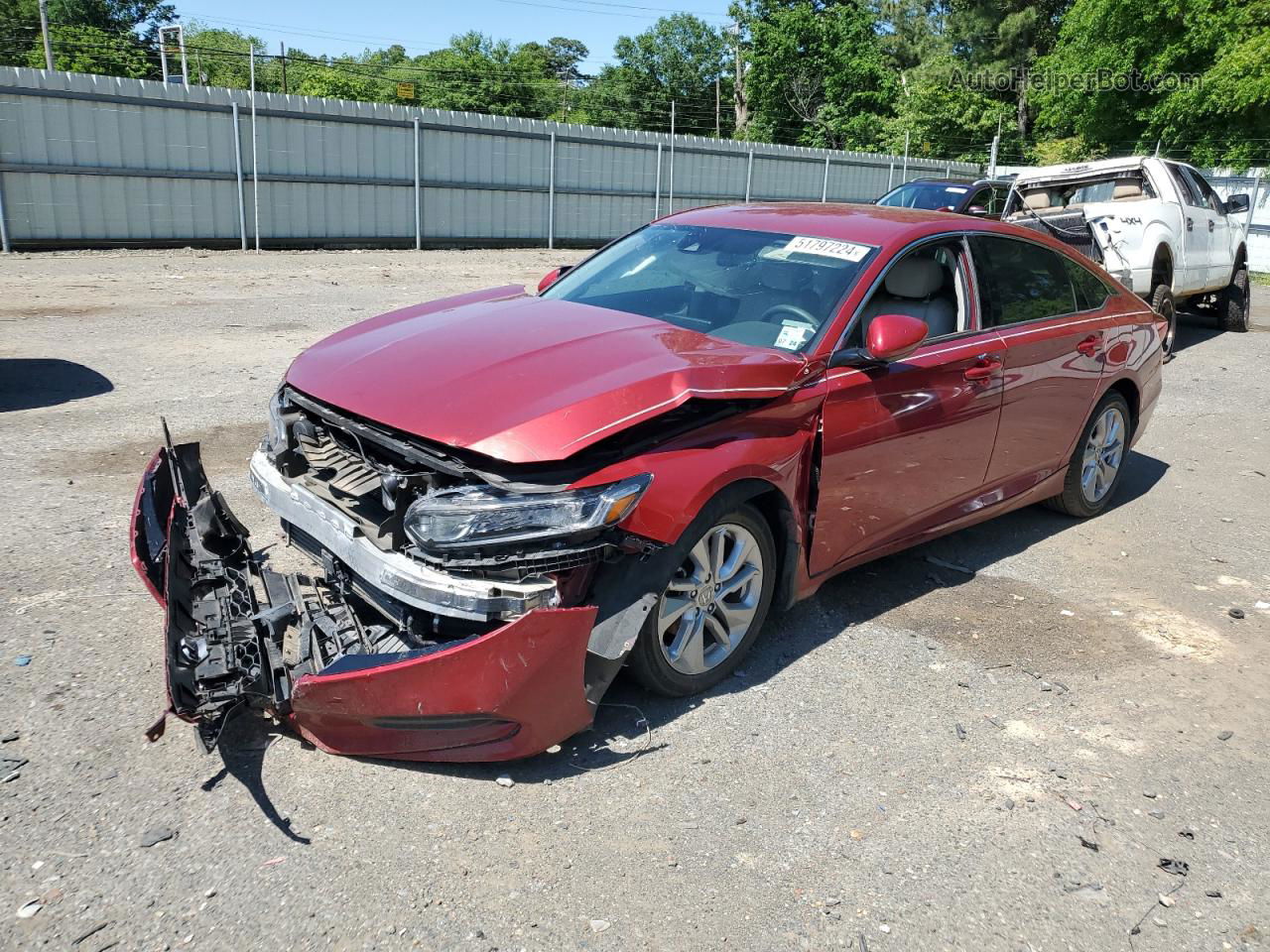 2019 Honda Accord Lx Red vin: 1HGCV1F16KA136197