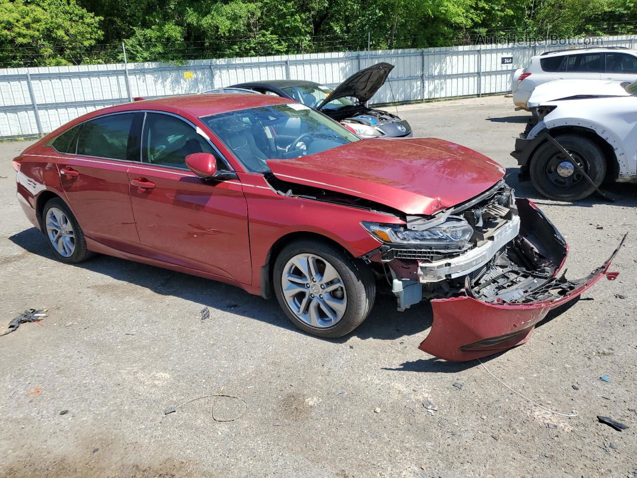 2019 Honda Accord Lx Red vin: 1HGCV1F16KA136197