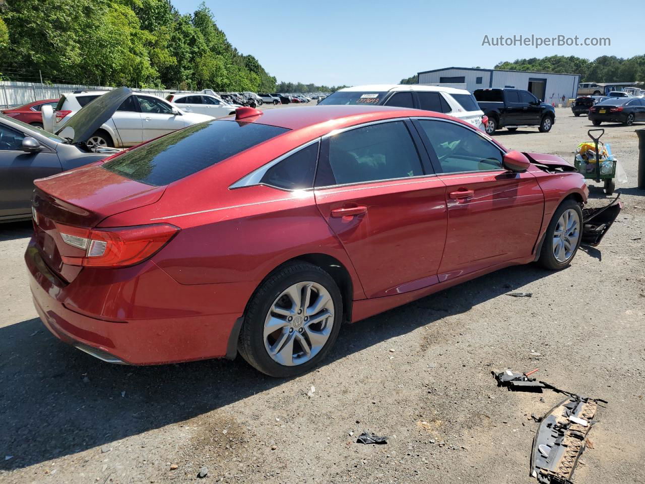 2019 Honda Accord Lx Red vin: 1HGCV1F16KA136197